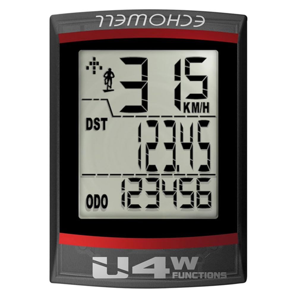 ECHOWELL Cyclecomputer U4 4 Functions Black - Wireless