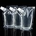 Shappy 10 Pieces Drinks Flasks Pouch Reusable Drinking Flasks Concealable Plastic Flasks with Funnel (220 ml)
