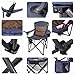 JQ&JQ Portable Camping Chair with Carry Bag and Ice Bag,Support up to 660 Ib, Blue