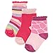 Luvable Friends 3-Pack Fun Fashion Socks, Pink Giraffe, 12-24 Months