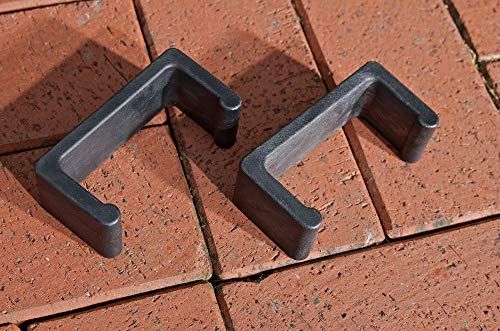 CLP Polyrattan Gartenmöbel Rundrattan-Verbindungsstück | Verbindungsklammer Gartenmöbel | Halteklammer für einzelne Elemente, Farbe:schwarz – Bild 3