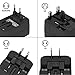 Travel Adapter, Xcords Universal All in One Worldwide Travel Adapter Wall Charger AC Power 2.4A Plug Adapter Dual USB Ports for USA EU UK AUS 150 countries (Dark Black)