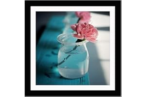 Betionol Diamond Painting Frames, Display 12x12in/30x30cm Diamond Painting Pictures or Photos, Black Natural Solid Wood Picture Frame with Acrylic Protection Glass, Back Mat And Hanging Kit