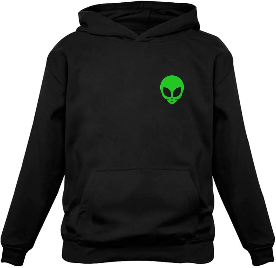 alien print hoodie
