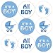 It's a Boy Baby Shower Favor Stickers - Blue Footprint Theme - 180 Count primary
