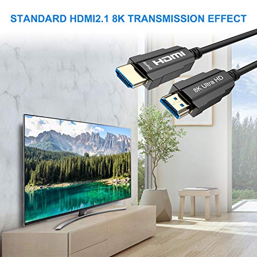 image for CABLEDECONN 8K HDMI 2.1 Optic Cable Real UHD HDR 8K 48Gbps,8K@60Hz 4K@