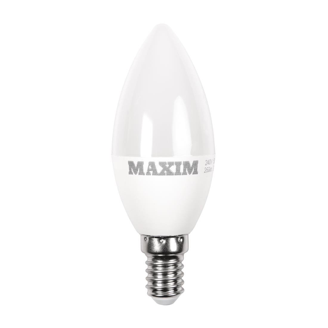 Maxim LED Candle Small Edison Screw (Cool White) - 3watt (25watt) (Pack 10), 25MLCSESCW5X10