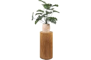 TORMAYS HOME Tree Stump Stool-23.25" End Side Table Decorative Garden Stool Nightstands for Bedroom Wooden Plant Stand Mushroom Stool