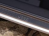 Jeep Wrangler 2007-2016 4 Door Black Plastic Door Sill Entry Guards-Set of 4 with Jeep Logo