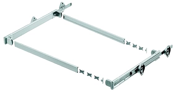 Gedotec Kleiderhalter Garderobenauszug Teleskopschublade Hosenauszug mit Kugelführung ausziehbar | Tragkraft 30 kg | für Schr