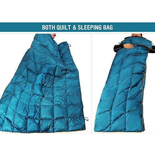 REDCAMP Down Camping Blanket, Packable Down Blanket Water Resistant Warm and Lightweight for