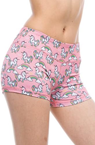 IABMFG Premium Woman's Compression Workout Shorts - Patriot and Unicorn Yoga, Dance, Lifting, Running, Crossfit