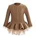 belababy Girl Sweater Organza Stitching Knitted Pullover
