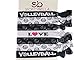 SportyBella Girls Volleyball Hair Accessories - No Crease Elastics with Volleyball Design, Set of 7 for Games
