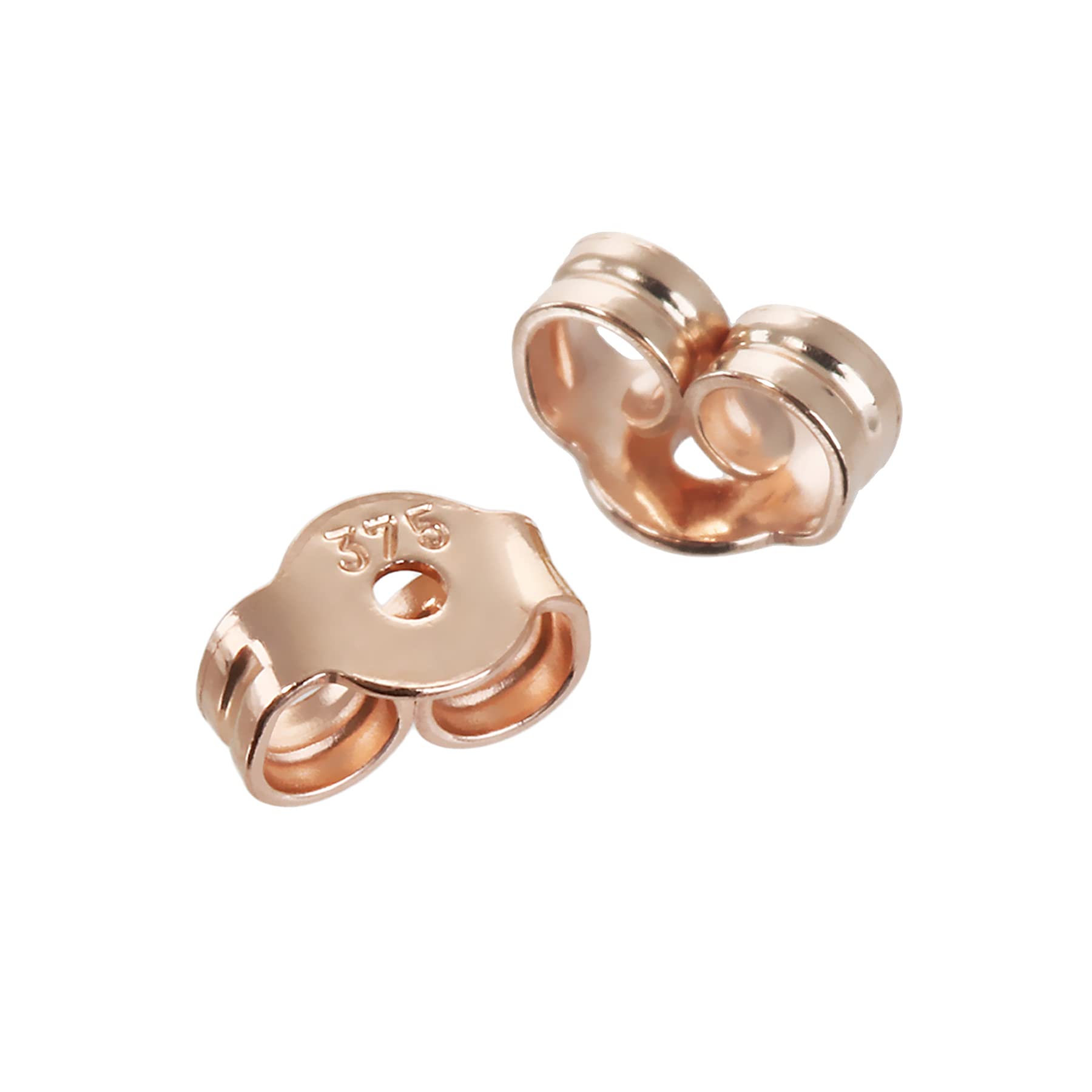NKlaus 3 Pairs red Gold Width: 3,0mm Stud Earrings pousettes Butterfly Clasp Hole: 0,9mm 8063