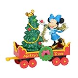 Department 56 Disney Village Mickey's Holiday Tree Car Accessory Figurine, 3.25 inch