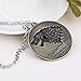 LUREME Vintage Round Shape Wolf Pendant Necklace for Fans Costume Jewelry (nl005380)