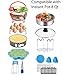 Fopurs 8 Quart Pressure Cookers Accessories Set, Compatible with Instant Pot 8 Qt [6Qt Available], Steamer Baskets with Divider, Glass Lid, Springform Pan, 5 Cooking time Magnets and more, 18 pcs