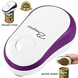 Bangrui Smooth Edge Electric Can Opener--One Button Start & Auto-Stop(Purple)