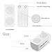 iQbe Wireless Mini Bluetooth Speaker with Microphone and Selfie Camera Functions - White