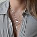 AKOAK 1 Pcs Silver Chic Bohemian Alloy Pendant Multilayer Bar Coin Necklace Clavicle Chains Charming Necklace primary