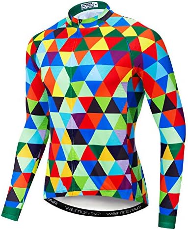 Men's Cycling Jersey Long Sleeve Breathable Biking Shirts Gear Style