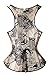 SHAPERX Camellias Steel Boned Steampunk Map Underbust Corset Waist Training Cincher, SZ1943-XL