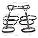 ClearUmm Women Sexy Punk Leather Harness Garter Belt Adjustable Waist Leg Cincher Cage Belt - Free Size - 6 Leg Rings