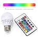 LED Color Changing Light Bulb - Dimmable 16 Modes Mood Hue RGB Colored Light Bulb with Remote Control for Bedrooms Party Home Decorations Stage - E26/E27 (4 Pack)