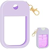GAWBYET Hand Sanitizer Spray Case Compatible with Touchland, Silicone Hand Sanitizer Case Holder with Keychain for Power Mist and Glow Mist 1 fl oz,(Purple)
