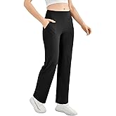 Walifrey Wide Leg Yoga Pants for Women, Loose Stretch Sweatpants with Pockets Casual Lounge