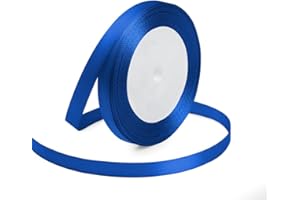 KMER LIFE Solid Color Royal Blue Satin Ribbon 3/8 Inches x 25 Yards, Ribbons Perfect for Crafts, Wedding Decor, Bow Making, Sewing, Gift Package Wrapping and More