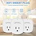 Smart Wifi Plug Compatible with Alexa Remote Control Wireless Adaptor Socket Outlet for Smart Home with An Extra USB Port
