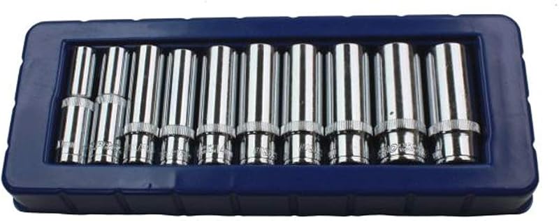 US PRO 10pc 3/8 in Drive Deep Socket Set 10-19mm Chrome Vanadium