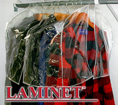 LAMINET C36 Clear 36" Shoulder Coverette-Protect Your Clothes from Dust and Contaminants Plastic Closet Rod Cover