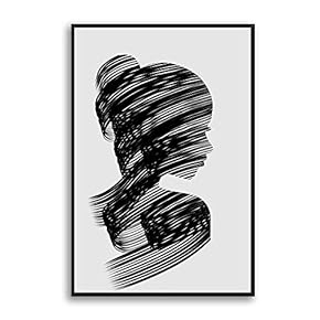 Framed Canvas Home Artwork Decoration Portrait Canvas Wall Art for Living Room, Bedroom - 16x24 inches