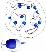 SHUAIGUO 5m Pool Safety Float Lines Blue White Divider Rope with Floats view 3