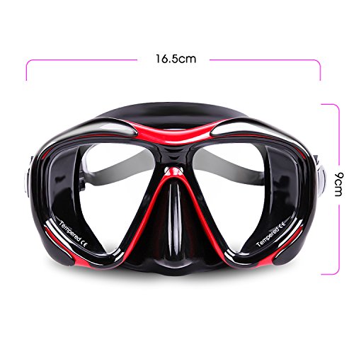 Teamyo Teyo Diving Mask, Scuba Diving Mask for Snorkeling Freediving Diving Panoramic Dive Mask