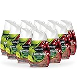 Renuzit Scent Swirls Air Freshener Gel, Green Apple, Cherry & Sandalwood, 7 Ounces (12 Count)