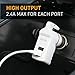 Stinger USB Emergency Escape Tool: Life-Saving Rescue Car Charger, Spring Loaded Window Breaker, Seat belt Cutter, Dual USB Ports Max. 2.4A (1x Black and 1x White Stinger)