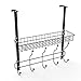 NEX Over-The-Door Hook Shelf Organizer 5 Hooks With Basket Storage Rack, Fit Well At Home & Office, Dark Brown