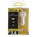 Moto Z / Moto Z Droid / Moto Z Play / Moto Z Force Car Charger, AnoKe USB-C 3.4A / 17W Rapid Dual Quick Car Charger Adapter with Coiled USB Cable For Motorola Type C Car Charger - White
