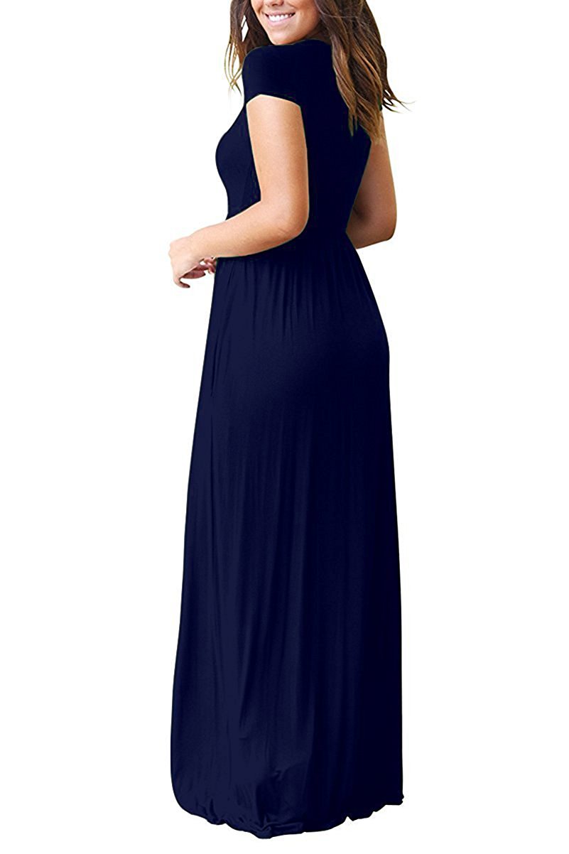 Viishow Womens Short Sleeve Empire Waist Maxi Dresses Long Dresses |  Desertcart Mauritius