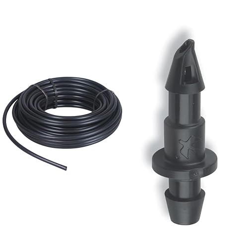 T63-100S Drip Irrigation Blank Distribution Tubing – 1/2” OD (.630”) – 100 Ft Roll, Black – 2-Pack