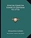 Lexicon Graecum Iliadis Et Odysseae V2 (1773)