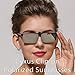 Cyxus Flash Polarized Mirrored Sunglasses Clip-On Glasses, Men & Women [Silver Flash]