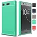 Sony Xperia XZ1 Compact Case, Dretal Carbon Fiber Shock Resistant Brushed Texture Soft TPU Phone case Anti-Fingerprint Flexible Full-Body Protective Cover for Sony Xperia XZ1 Compact/G8841 (Mint)