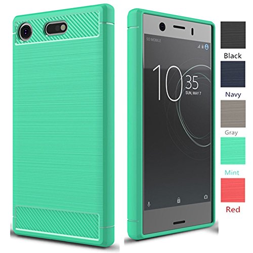 Sony xperia xz1 compact case, dretal carbon fiber shock resistant…