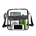 Magicbags Clear Cross-Body Messenger Shoulder Bag, NFL and PGA Stadium Approved Clear Purse with Adjustable Strap Medium