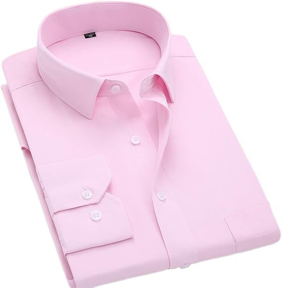 Amazon アイラブコス Ilovecos Jp ワイシャツ メンズ 長袖 ビジネス ポロシャツ Yシャツ Xl ピンク 無地 シャツ 通販